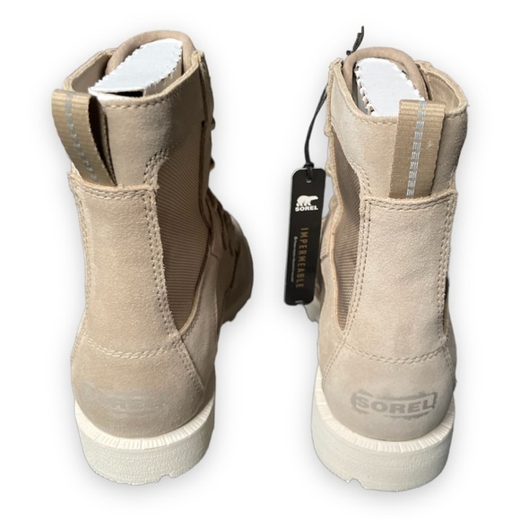 Sorel Combat Boots Caribou OTM Waterproof Outdoor Lug Sole Taupe Leather 7.5 - Picture 6 of 8